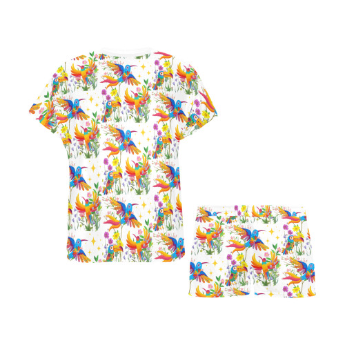 Birds of Paradise Design Women's Short Pajama Set