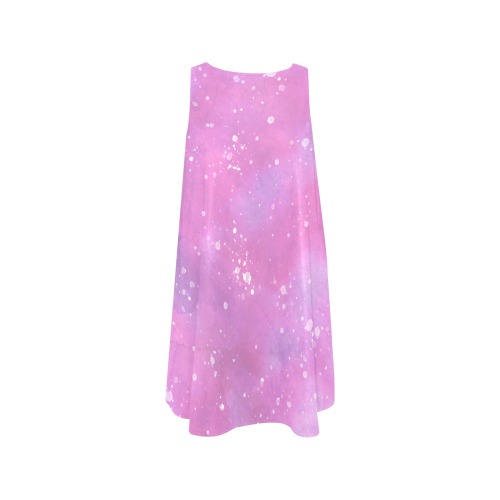 Pink Sleeveless A-Line Pocket Dress (Model D57)