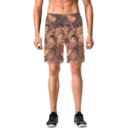 FallLeaves Men's All Over Print Elastic Beach Shorts (Model L20)