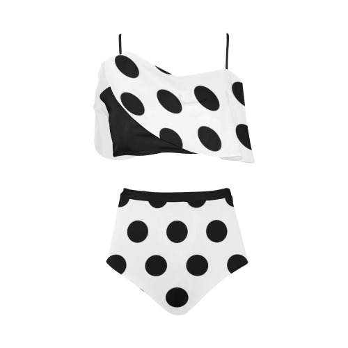 polka-dots- High Waisted Ruffle Bikini Set (Model S13)