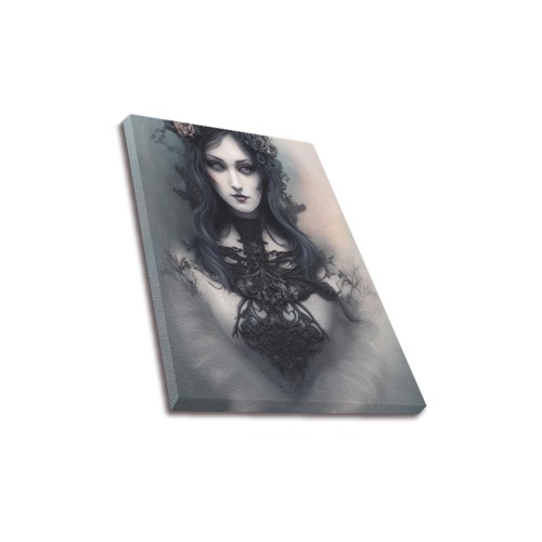 7 - Gothic female elegance beauty digital painting Upgraded Canvas Print 11"x14"