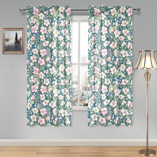 Fabulous Florals 21 Gauze Curtain 28"x63" (Two-Piece)