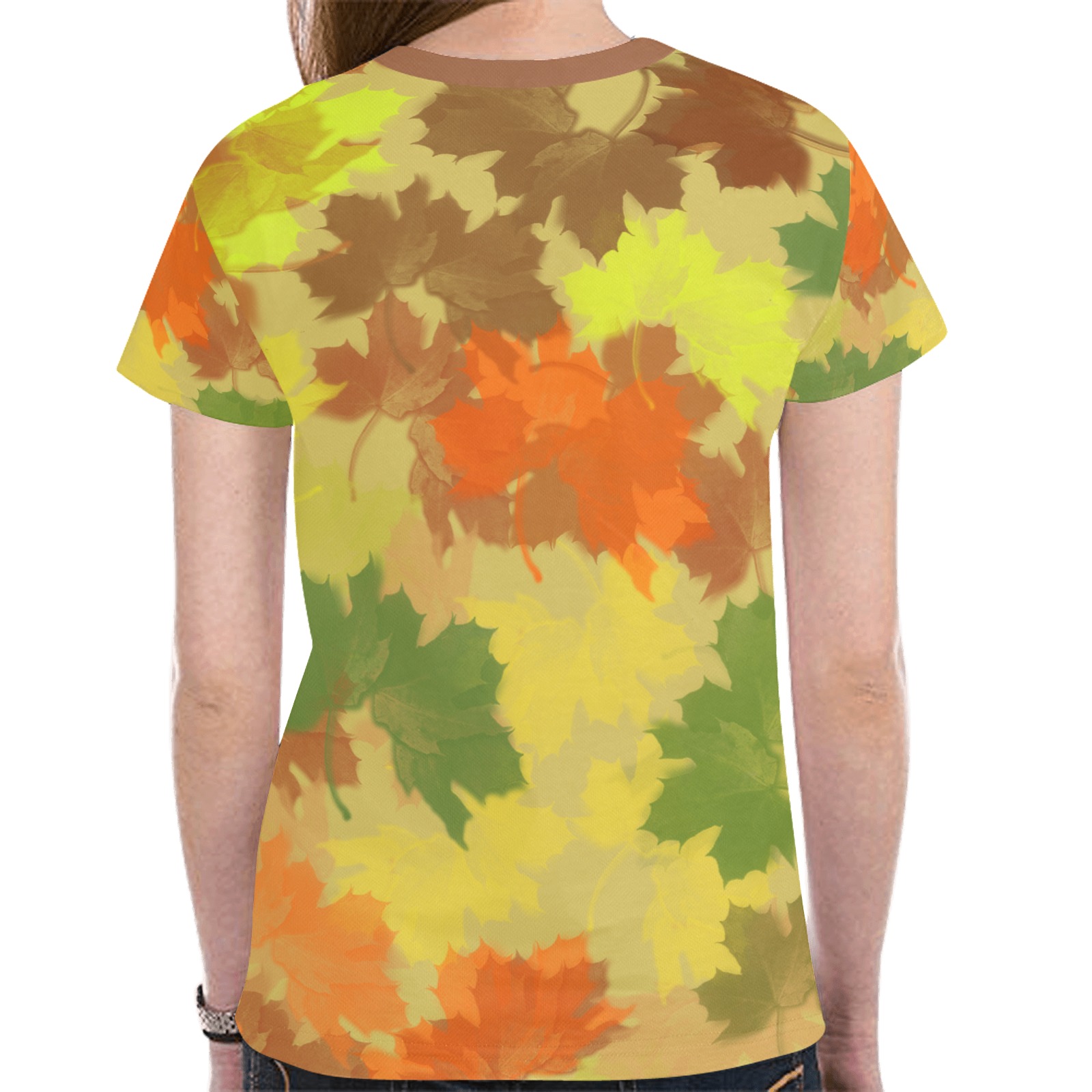 Autumn Leaves / Fall Leaves New All Over Print T-shirt for Women (Model T45)