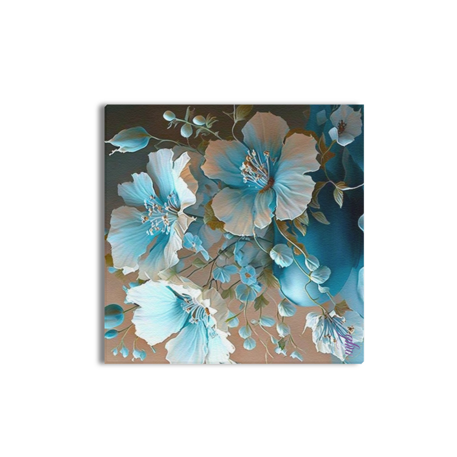 April Showers bring May Flowers Upgraded Canvas Print 16"x16"