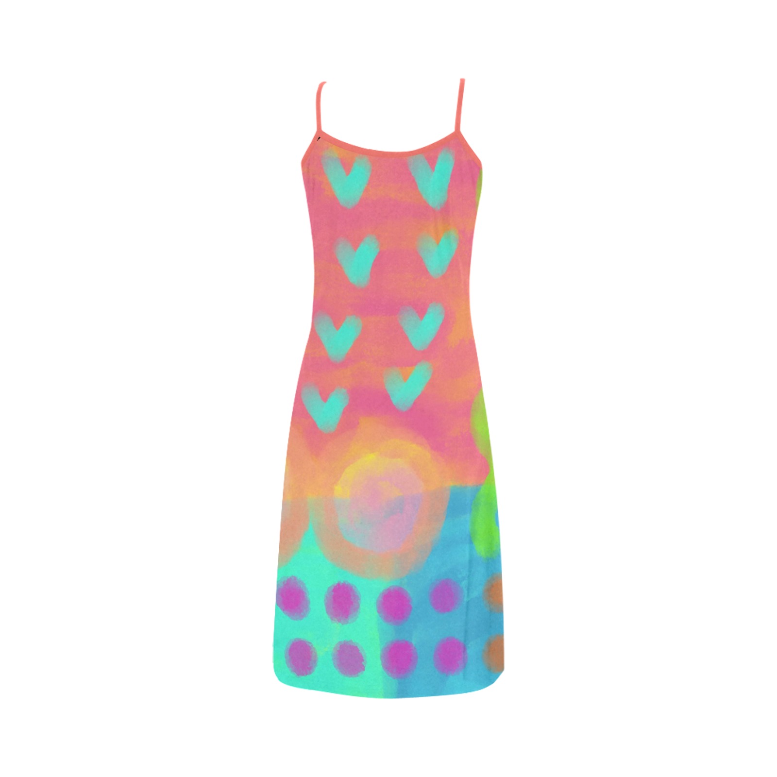 Funky Abstract Wearable Art Alcestis Slip Dress (Model D05)