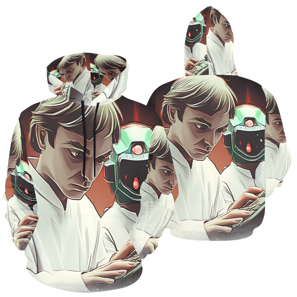 Cosmic Collaboration All Over Print Hoodie for Men (USA Size) (Model H13)