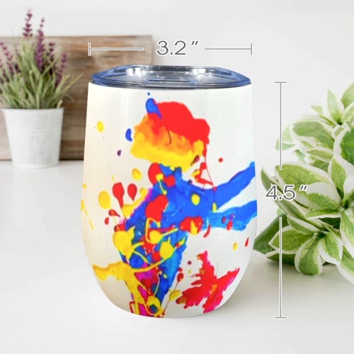fly away abstract woman 1 12oz Wine Tumbler
