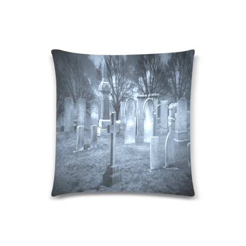 Haunted Cemetery Custom Zippered Pillow Case 18"x18"(Twin Sides)