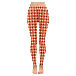 Halloween Polka Dots - Small Women's Low Rise Leggings (Invisible Stitch) (Model L05)