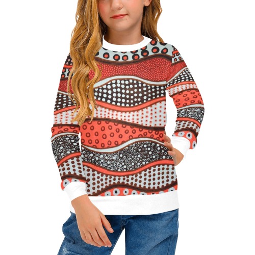 Digital art Girls' All Over Print Crew Neck Sweater (Model H49)