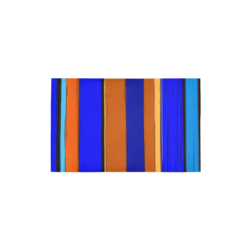 Abstract Blue And Orange 930 Bath Rug 20''x 32''