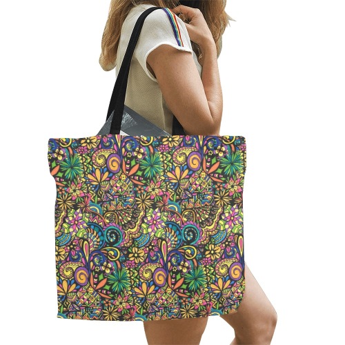 Life's a Circus All Over Print Canvas Tote Bag/Large (Model 1699)