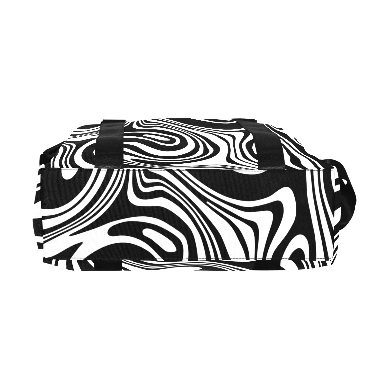 Black and White Marble Large Capacity Duffle Bag (Model 1715)