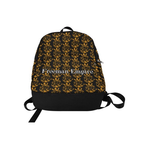 Freeman Empire Bookbag (Orange & Black) Fabric Backpack for Adult (Model 1659)