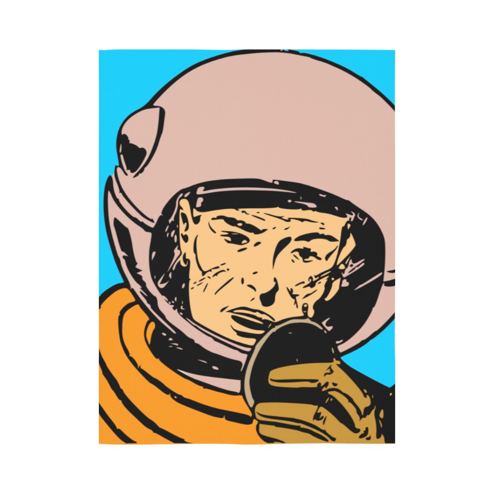 astronaut Polyester Peach Skin Wall Tapestry 60"x 80"
