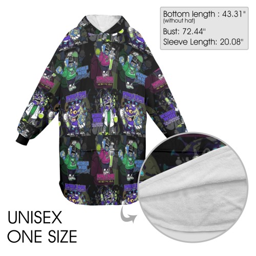 wwcfam Unisex Blanket Hoodie (Model H59)