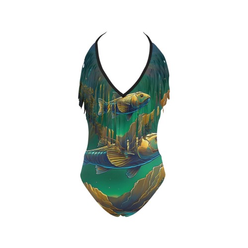 Celestial Swim Women's Fringe Swimsuit (Model S32)