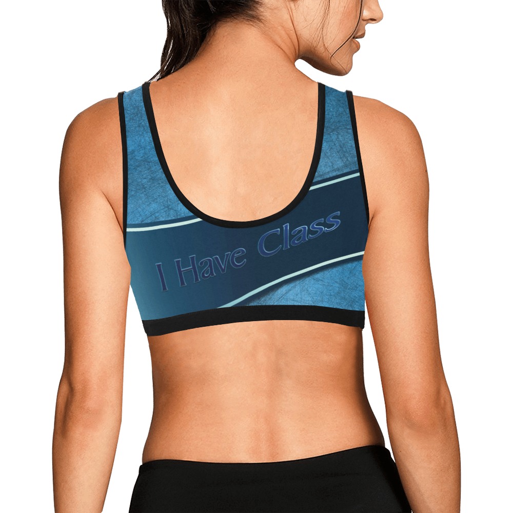 I Have Class Women's All Over Print Sports Bra (Model T52)
