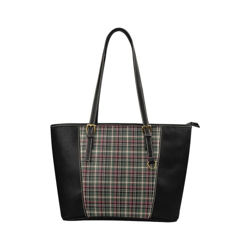 Classic Plaid Leather Tote Bag/Small (Model 1640)