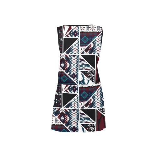 tribal white Multi color pattern All Over Print Short Jumpsuit