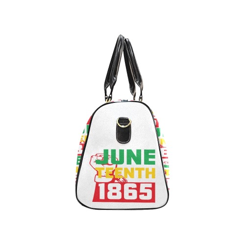 Juneteenth Small White Tote Bag (Repeat) New Waterproof Travel Bag/Small (Model 1639)