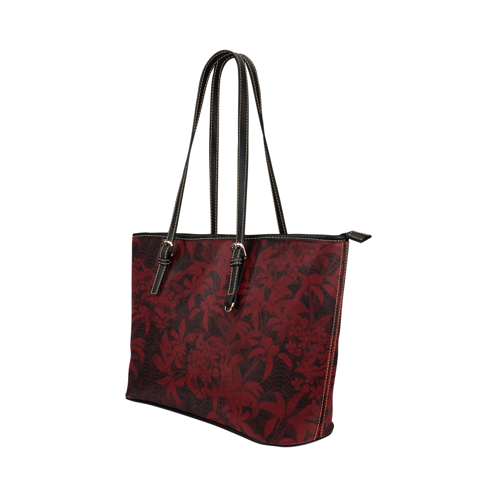 Kinmo Crimson Leather Tote Bag/Large (Model 1651)