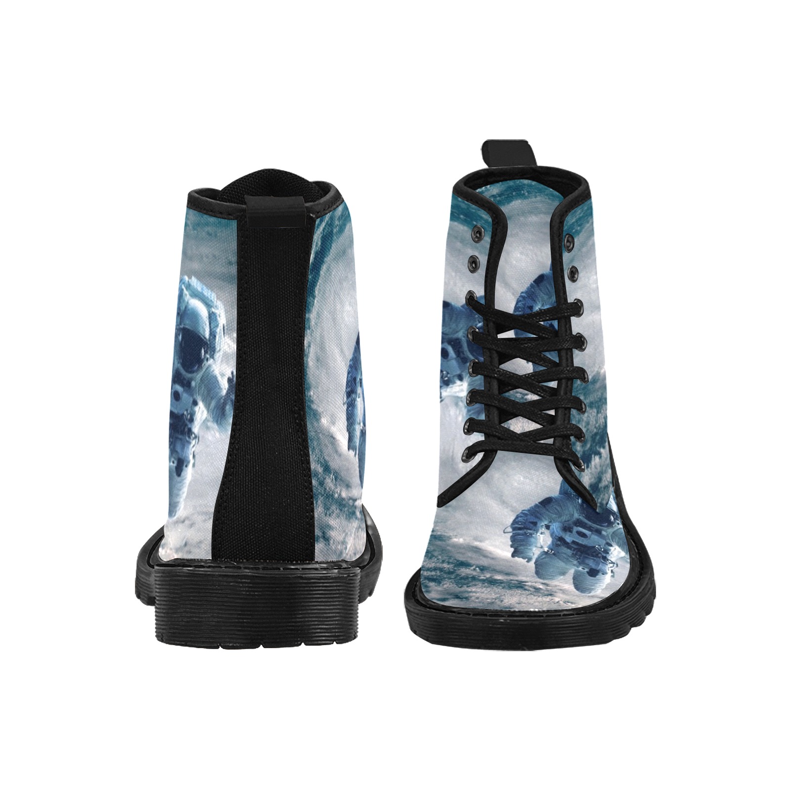 CLOUDS 5 ASTRONAUT Martin Boots for Women (Black) (Model 1203H)