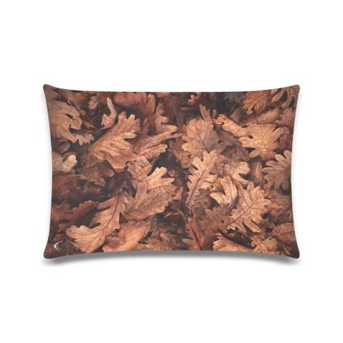 Fall Leaves Custom Rectangle Pillow Case 16"x24" (one side)