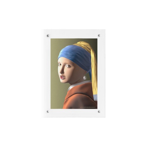 Girl with a pearl earring Acrylic Magnetic Photo Frame 5"x7"