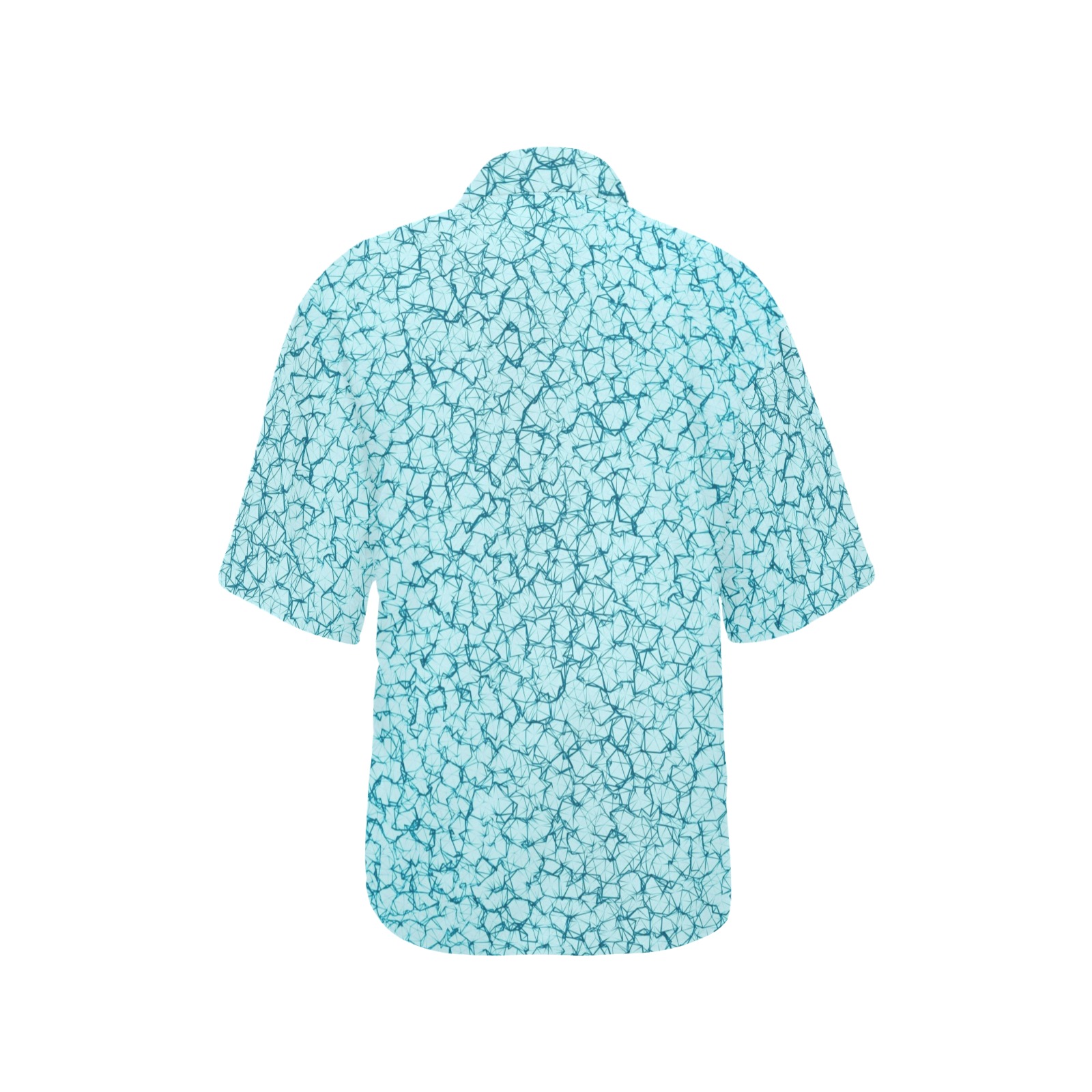 Blue Powder All Over Print Hawaiian Shirt for Women (Model T58)