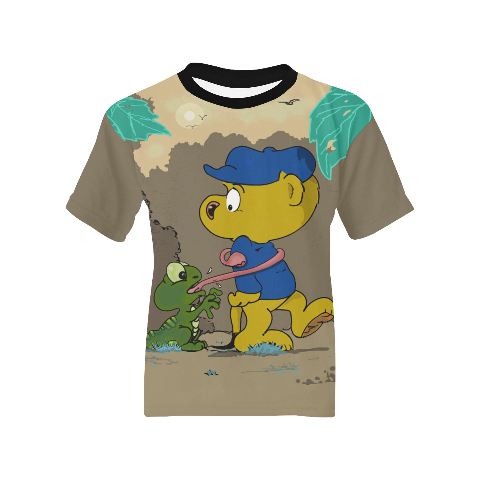Ferald and The Baby Lizard Kids' All Over Print T-shirt (Model T65)