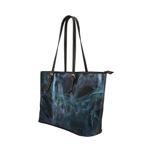 Caught in a Spider Web Leather Tote Bag/Small (Model 1651)