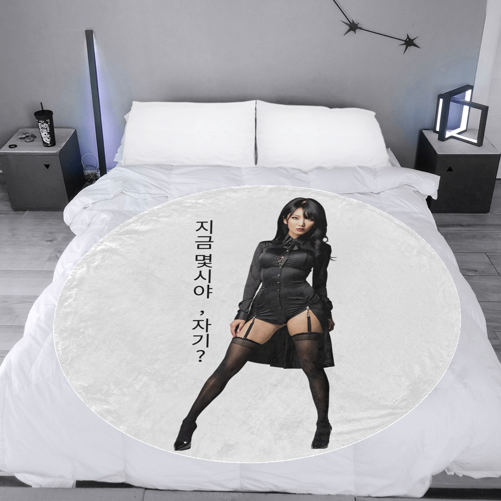 What time is it, honey? Circular Ultra-Soft Micro Fleece Blanket 60"