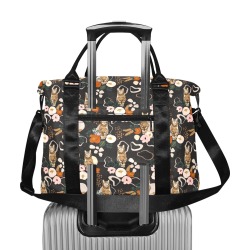 FLOWERY WILD CAT II -02 Large Capacity Duffle Bag (Model 1715)