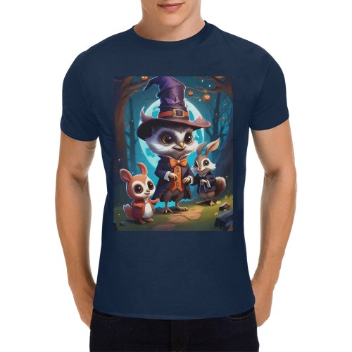 Enchanted, Cute and Spooky Animals Men's T-Shirt in USA Size (Front Printing Only)