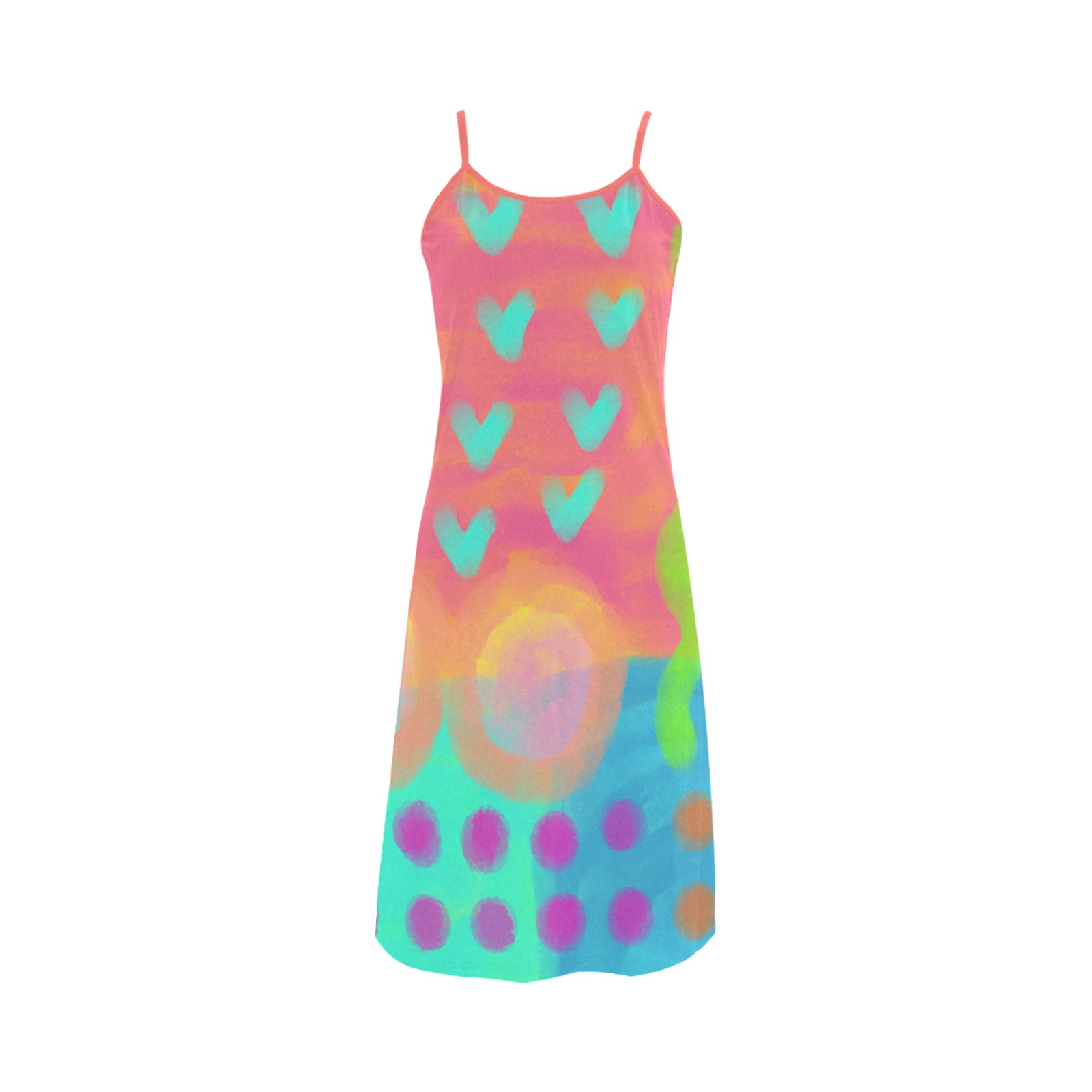 Funky Abstract Wearable Art Alcestis Slip Dress (Model D05)