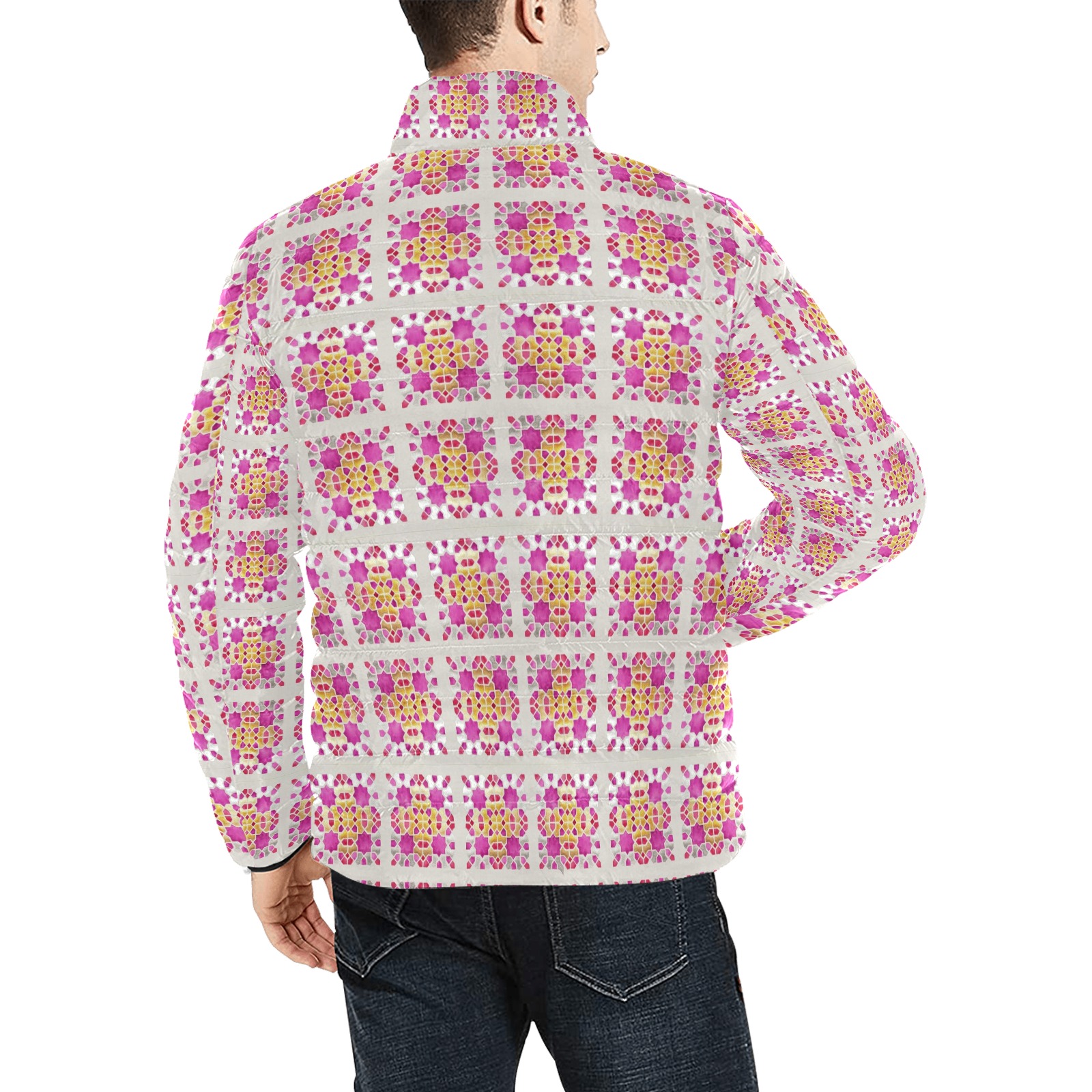 pattern (9) Men's Stand Collar Padded Jacket (Model H41)
