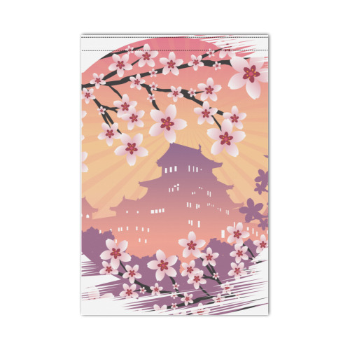 Peach Blossom Garden Flag 12‘’x18‘’(Twin Sides)