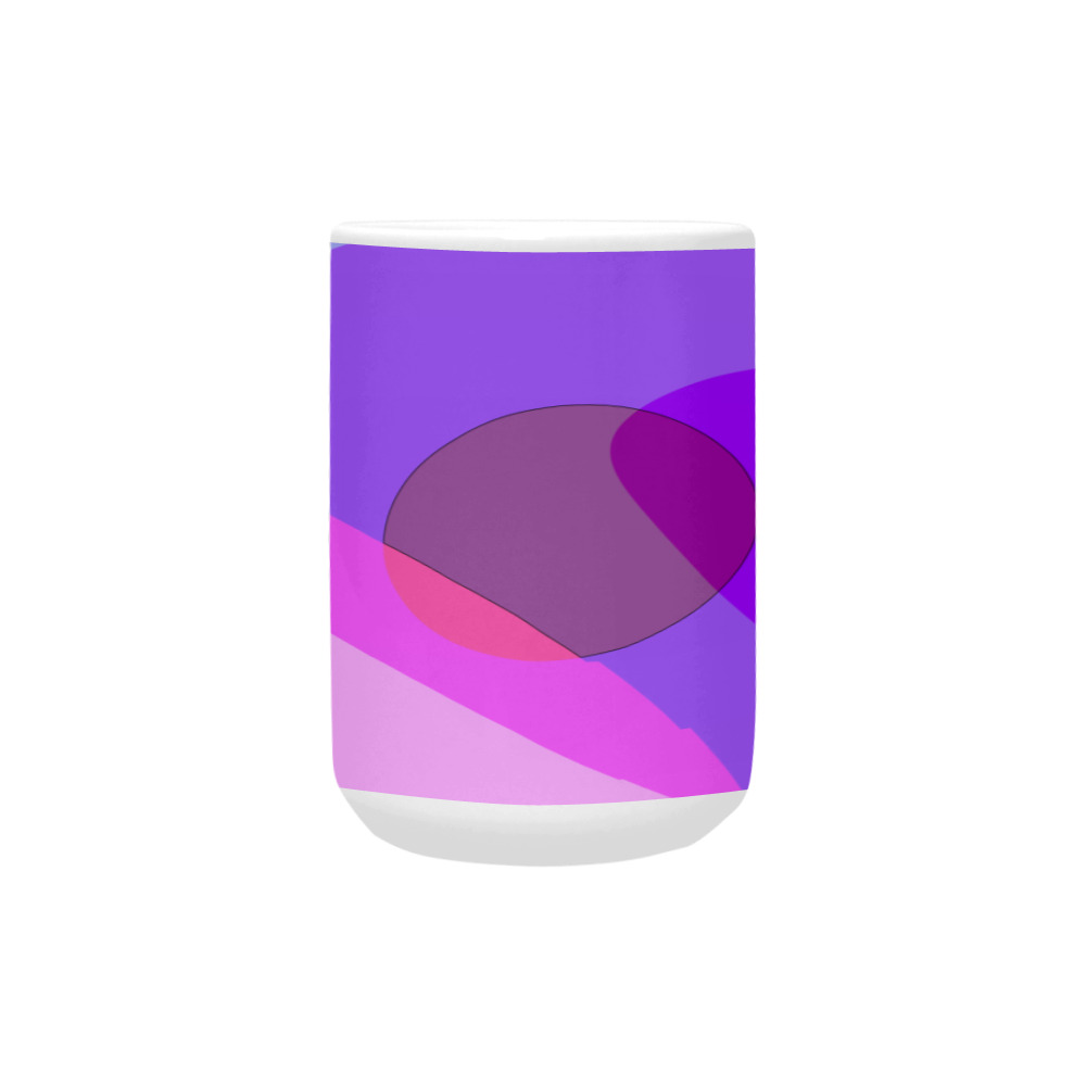 Purple Retro Groovy Abstract 409 Custom Ceramic Mug (15OZ)