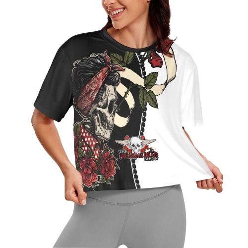 The Shan Women's Cropped T-shirt (Model T80)