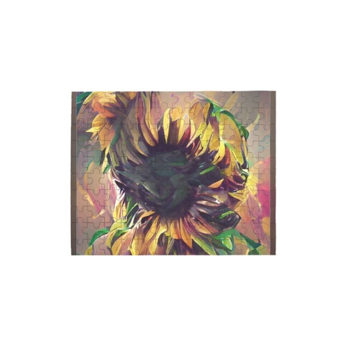 sunflower_TradingCard 120-Piece Wooden Photo Puzzles