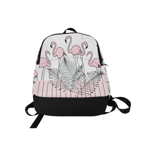 flamingos and ferns Fabric Backpack for Adult (Model 1659)