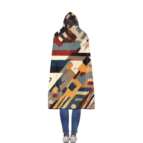 Shapeless pattern. Elegant fantasy abstract art. Flannel Hooded Blanket 56''x80''