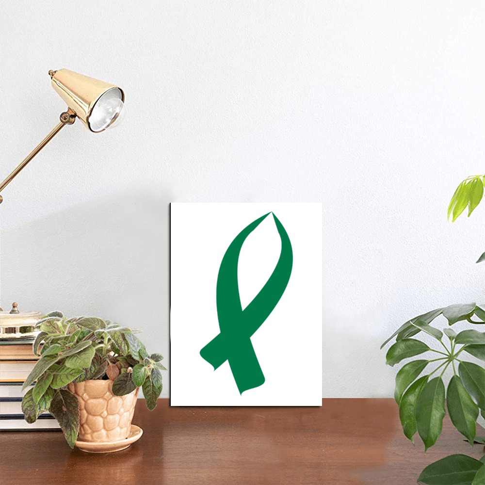 Awareness Ribbon (Green) Photo Panel for Tabletop Display 6"x8"