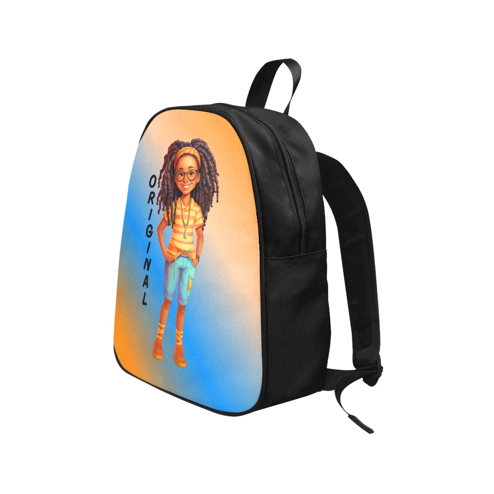 Alexis - Fabric School Backpack (Medium) Fabric School Backpack (Model 1682) (Medium)