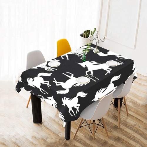 Unicorns Cotton Linen Tablecloth 52"x 70"