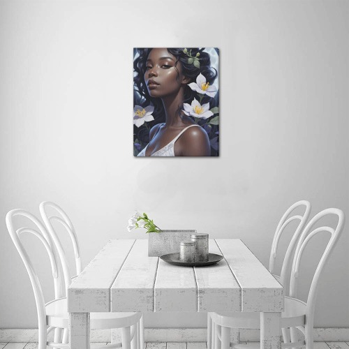 Nightshade_moon_Goddess_TradingCard Upgraded Canvas Print 11"x14"