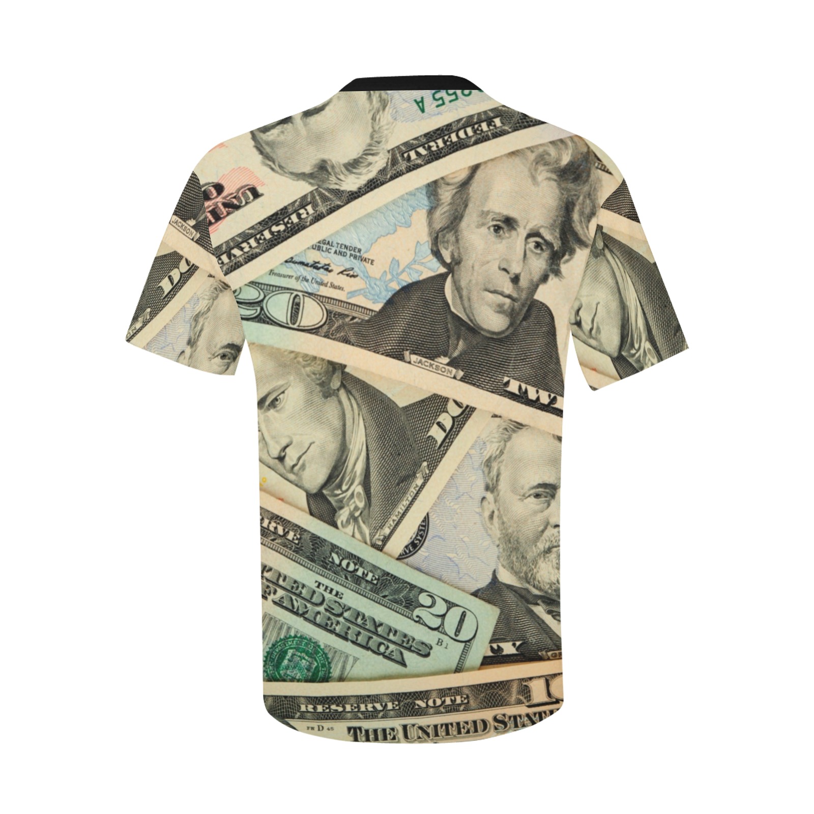US PAPER CURRENCY Men's All Over Print T-Shirt with Chest Pocket (Model T56)
