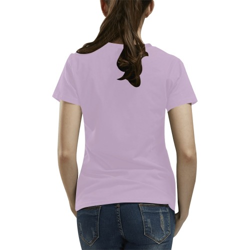 ZL.LOGOWM.lilac All Over Print T-Shirt for Women (USA Size) (Model T40)