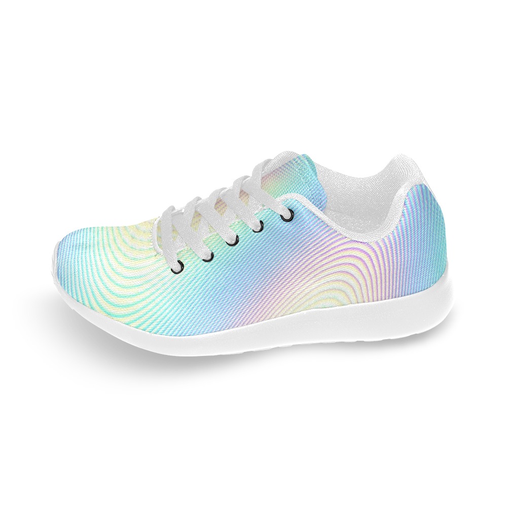 Holographic Rainbow Prints Men’s Running Shoes (Model 020)